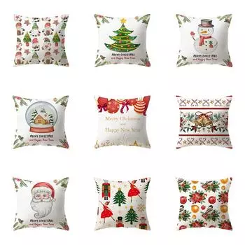 С Рождеством Санта-Клаус декоративная наволочка с принтом, наволочка для дома, гостиной, дивана, декоративная подушка, наволочка 40X40CM