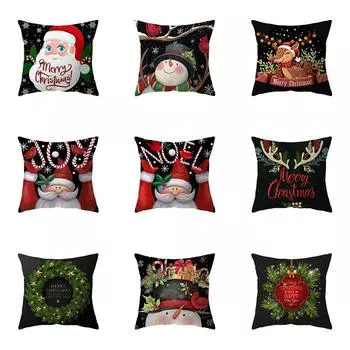 С Рождеством Санта-Клаус с принтом наволочка для дома, гостиной, украшения дивана, подушка, наволочка 40X40CM
