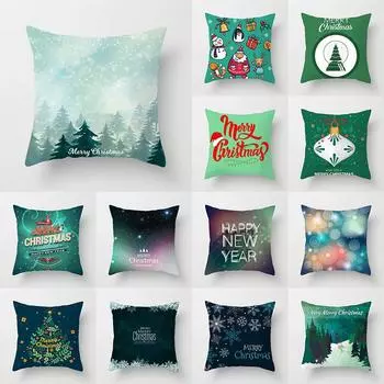 С Рождеством Санта-Лось с принтом наволочка для дома, гостиной, украшения дивана, квадратная полиэстеровая подушка, наволочка 40X40CM