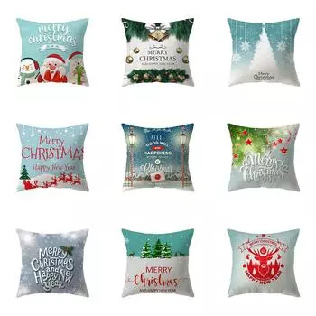 С Рождеством Санта-Лось с принтом наволочка для дома, гостиной, украшения дивана, квадратная полиэстеровая подушка, наволочка 40X40CM