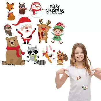 С Рождеством термо-наклейка Санта-Клаус Diy аксессуар наклейка модный термопресс аппликация в полоску джинсы нашивки наклейки 23x22.1cm