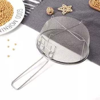 с ручкой из нержавеющей стали сетка для жарки во фритюре кухонные принадлежности пищевой дуршлаг корзина для жарки фильтр 20 x 20cm