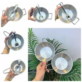 с ручкой миска для барбекю, миска для кемпинга с мультяшным рисунком, миска для мытья фруктов, кухонный инструмент для приготовления пищи Style 4-400ML