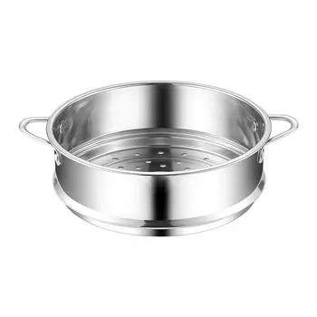 С ручкой пароварка для еды многослойная полезная пароварка из нержавеющей стали для приготовления пельменей S серебряный