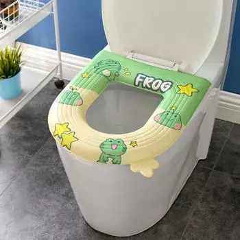 С ручкой подушка для сиденья унитаза универсальный коврик для унитаза мультфильм чехол для сиденья унитаза из ЭВА для дома синий