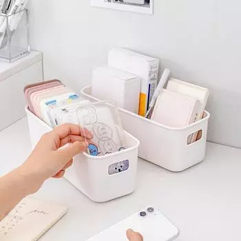 с ручкой ящик для хранения портативный дизайн удобный органайзер для мелочей настольный чехол