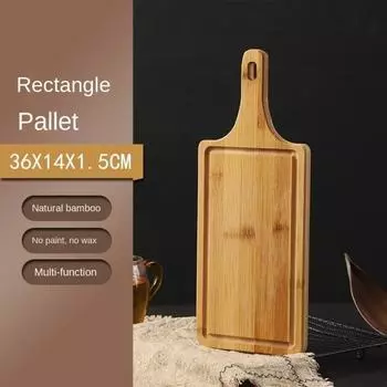 с ручкой Разделочная доска Прямоугольная Хлеб Фрукты Поднос для суши Прочная Тарелка для стейка Дисплей для еды Rectangular Board 36*14cm