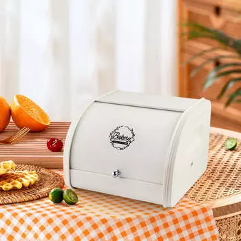 , с рулонной крышкой, многоцелевой, для кухонного стола, стеллажа для хранения хлеба, прихожей чёрный