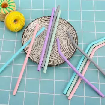 С щеткой для чистки чая на день рождения, свадьбу, столовые приборы, барный инструмент, принадлежности для вечеринок, питьевые соломинки Straight