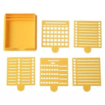 с Шаблоном Трафаретом для Стикеров Многоцелевой Диспенсер для Блокнота Набор Держателей для Стикеров Офис жёлтый