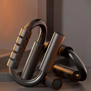 S Shape Push-up Handles No-Slip Foam Handle Push Up Stand Aluminium Alloy Exercise Board Home Fitness Chest Training Equipment