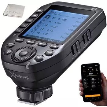 [С техническим знаком соответствия] Передатчик Godox XProII-N для Nikon, TTL Auto Flash 18000s HSS 2.4G Wireless Flash Trigger, большой ЖК-экран Bluetoo