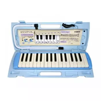 [С тканью для клавиатуры] YAMAHA Pianica клавиатура губная гармошка 32 клавиши синяя P-32E того же цвета пластиковый жесткий футляр в комплекте
