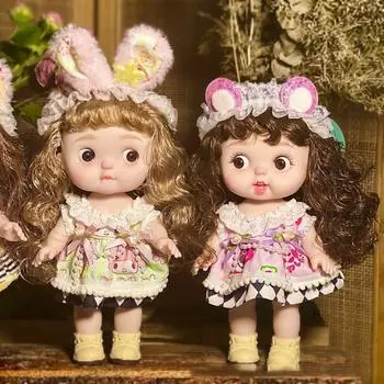 С тканевой большой головой, милая кукла-младенец, много шарниров, милая пухлая кукла, игрушка для девочек, игровой домик style 1