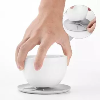 с устойчивой нескользящей присоской, силиконовой подставкой, водонепроницаемой подставкой для обеденного стола, подставкой для столовых приборов серый/белый