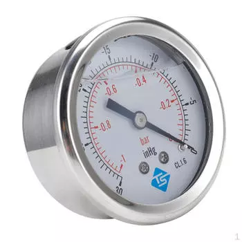 S / Вакуумный заполненный глицерином -1/0 30-0Hg - 1/4 BSP снизу B