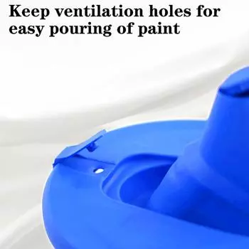 С вентиляционным отверстием Крышка для банки с краской Принадлежности для заливки краски со складным носиком для хранения краски Выдвижной носик Герметичный синий
