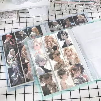 С внутренним переплетом страниц держатель для фотокарт 3 дюйма маленькая карточка коллекционная книга вокруг идолов зелёный