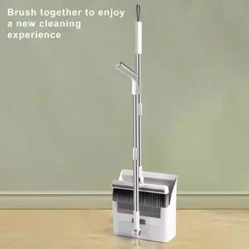 С вращающейся на 180 градусов головкой, длинной ручкой, складной набор щеток для пола, бытовые чистящие средства белый