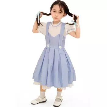 S-XL Большие размеры Костюм для девочек на Хеллоуин, Детский костюм для косплея для девочек, милый костюм горничной для сценического выступления S