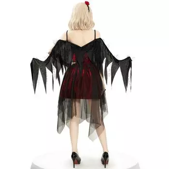 S-XL Хэллоуин красный присоска ангел-призрак костюм, сценический костюм S красный