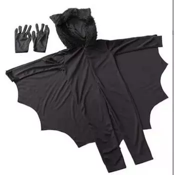 S-XL Костюм летучей мыши для мальчиков и девочек Костюм на Хэллоуин Детский костюм летучей мыши Костюм для шоу на маскарадном балу Перчатки Бэтмена S