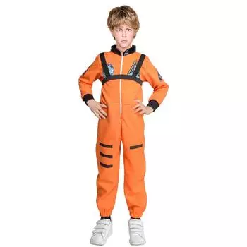 S-XL Мальчик-пилот, костюм на Хэллоуин, детский сценический костюм для часов, скафандр для мальчика-астронавта S size (110cm-120cm)