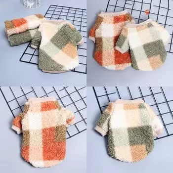 S-XL свитера для собак зимнее теплое пальто плюшевый жилет для собак мягкий флис одежда для кошек милая одежда для щенков котят для маленьких средних собак домашние животные S