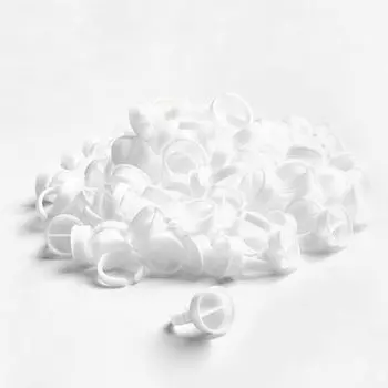 с заправочным кольцом Для перманентного накладных ресниц и татуировок одноразовый контейнер для чернил 100 шт. [Удобные перегородки! Профессиональный клей/пигмент -