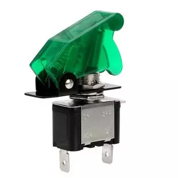 С защитной крышкой, автомобильная крышка, светодиодная лампа, 12 В, 20 А, универсальный тумблер управления вкл./выкл., 1 шт., 5 цветов, SPST, тумблер, светодиодный переключатель синий