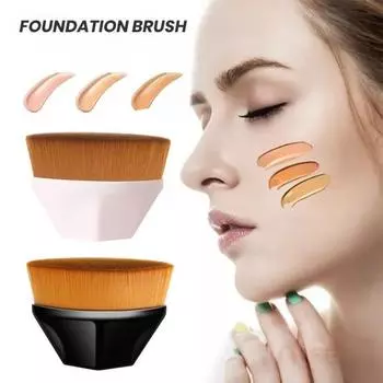 с защитным чехлом Мягкая нейлоновая щетина Румяна для лица Бальзам от пятен Жидкая основа чёрный