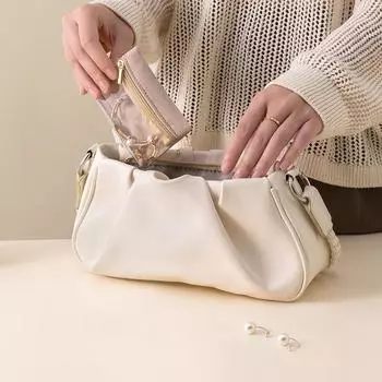 С застежкой-молнией для ювелирных изделий, бархатный прозрачный органайзер для ювелирных изделий, сумка для хранения из ПВХ