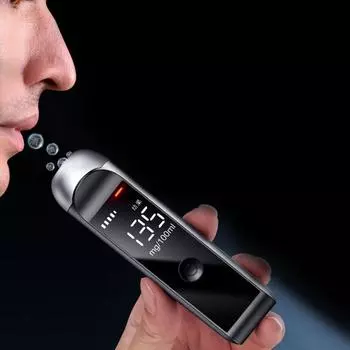 С зуммером, предупреждающим о алкоголе, детектор алкоголя 0-200 мг/100 мл, цифровой ЖК-дисплей, портативные автомобильные аксессуары, полицейский алкотестер, алкотестер Black