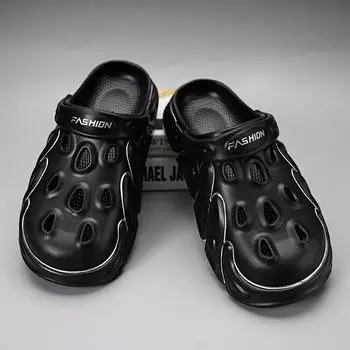 Сабо 4.0 Step On Shit Мягкие туфли с дырками на дне Сумка-мешок с пряжкой на носке Пляжные сандалии Мужские сандалии двойного назначения Мужская обувь 40-41