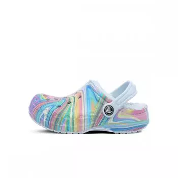 Сабо CROCS Baya Lined Print с принтом Детские 207654 4KV