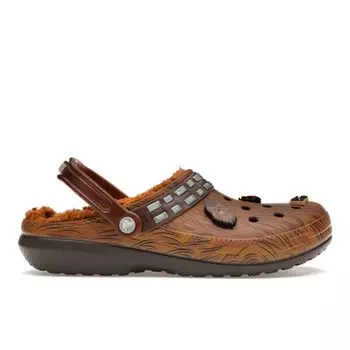 Сабо Crocs Star Wars x Classic на подкладке Chewbacca Кроссовки унисекс Коричневый Серебристый Темно-Коричневый 208858-206 38-39