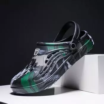 Сабо мужские сандалии мужская обувь летние садовые пляжные черные тапочки для мужчин обувь сандалии хамбре кеды хамбре для мужчин 39 чёрный