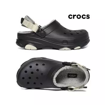Сабо унисекс All Terrain с подкладкой из меха Crocs черного цвета 207936 001 black250