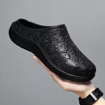 Сабо унисекс для кухни, дышащие, водонепроницаемые, маслостойкие, поварские туфли, легкие, мужские и женские, противоскользящие, размер 36-45 36-37 бежевый