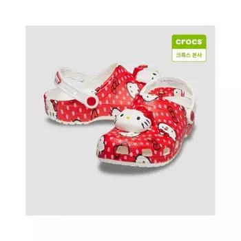 Сабо унисекс Hello Kitty красные классические Crocs 210575 90h 90H multi/M10W12
