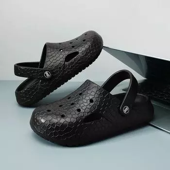 Сабо женские сандалии летние повседневные легкие мужские туфли из ЭВА для отдыха на природе нескользящие толстые подошвы пляжные шлепанцы пара садовая обувь 36-37 красный