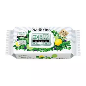 Saborino Alarm Sheet Botanical Type Face Mask 28 pieces [Complete in 60 seconds! Morning sheet mask]