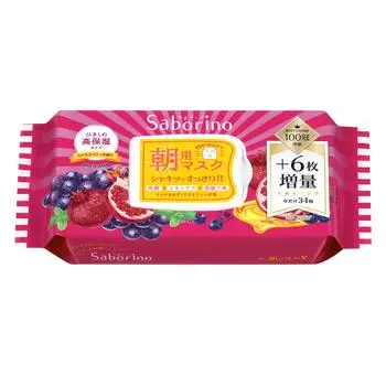 Saborino Mezama Высокоувлажняющий тип Изготовлен из спелых Экстра 34 листов Лист, Фрукты, красный