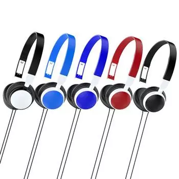 Сабвуфер Мощный бас HiFi Звук Стереонаушники Проводная гарнитура Проводные наушники Игровая гарнитура чёрный