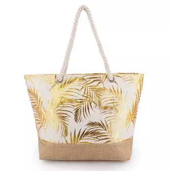 Sac de plage motif feuilles de palmier brillantes GERARD PASQUIER