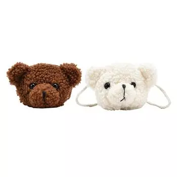 Sac main d paule en peluche de mode mignon en forme d ours enfants filles min белый