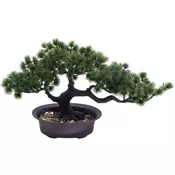 sac taske Fake Green Pine Искусственный цветок Искусственное растение Декоративное растение Бонсай Горшечный интерьер (Темно-зеленый)