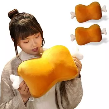 sac taske Кость Мясо Плюшевая игрушка Подушка Нап Подушка Мясо Кость Смешные Товары Манга Мясо Подарок (Набор 2) коричневый