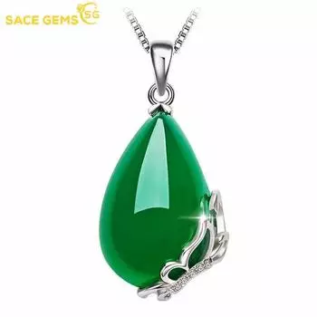 SACE GEMS бабочка медный сплав циркон женский кулон ожерелье модный подарок зелёный