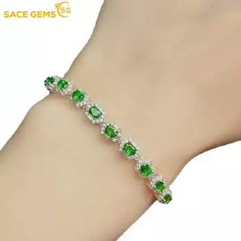 SACE GEMS циркон браслет ювелирные изделия геометрические бусины цепочки браслеты модный тонкий свадебный подарок для подруги женщин зелёный